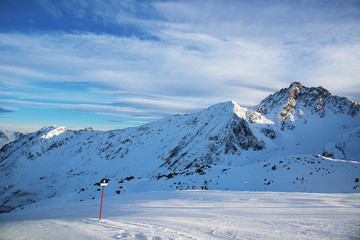 Panorama of the Austrian ski resort of Ischgl.