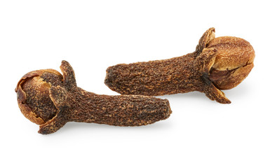 Dry cloves isolated on white background