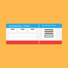 Obraz premium Isolated ticket of travel