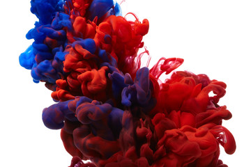 Abstract splash of paint isolated on white background