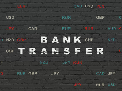 Banking concept: Bank Transfer on wall background