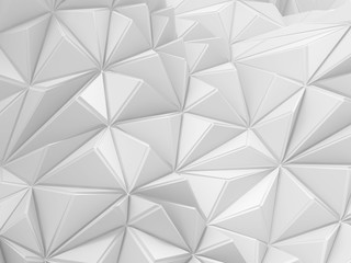 White polygonal triangle geometric texture background