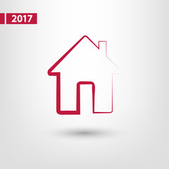 house icon, vector illustration. Flat design style