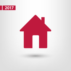 house icon, vector illustration. Flat design style