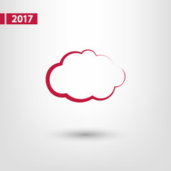  cloud icon, vector illustration. Flat design style