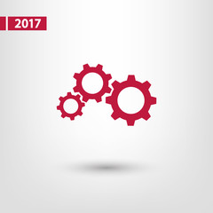 gears icon, vector illustration. Flat design style 