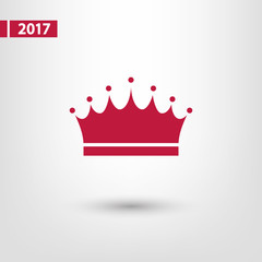 crown  icon, vector illustration. Flat design style  