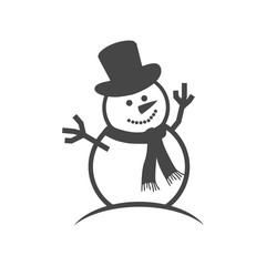 Snowman icon vector - Illustration