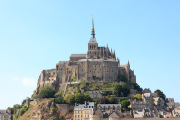 Mont Saint-Michel, a castle on the coast of Normandy