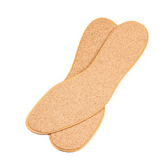 Pair of shoe insoles isolated