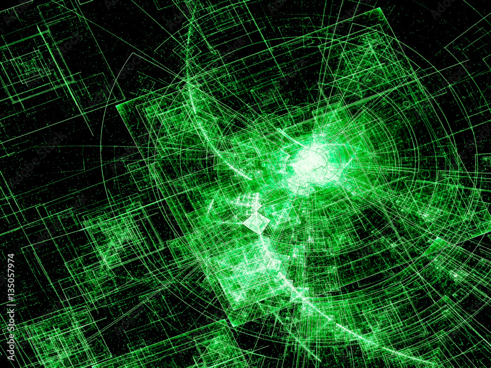 Wall mural space disk - abstract digitally generated image