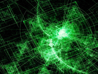 Space disk - abstract digitally generated image