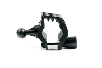 Side view of new universal phone holder for car motorbike and bike without smartphone. Isolated on...