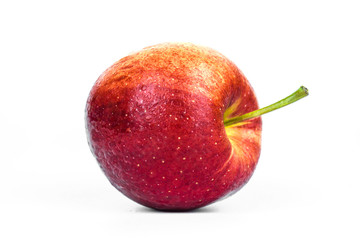 red apple isolated on the white background.