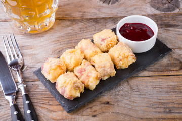 Fried cheese snack