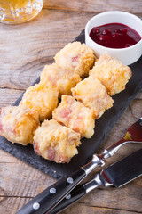 Fried cheese snack