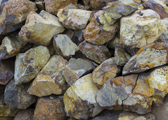 bunch of wild stone rubble, marble, limestone, travertine