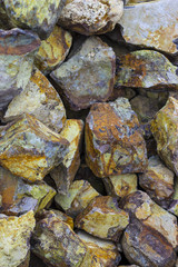 bunch of wild stone rubble, marble, limestone, travertine