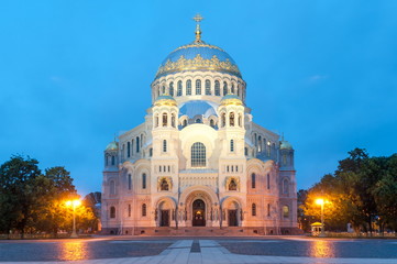 The Naval cathedral of Saint Nicholas in Kronstadt. St. Petersburg. Russia