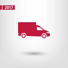 Truck icon, vector illustration. Flat design style