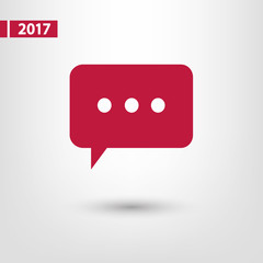 Speech bubbles icon. vector illustration with soft shadow on a gray background