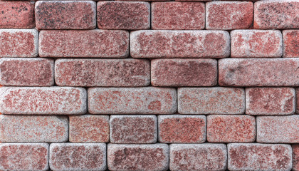 Wall of Indian sandstone with a beautiful structure, decorative building facing material
