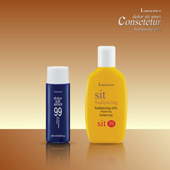 set of containers for cosmetics