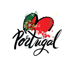 Independence Day. Flag painted with a brush with paint. Grungy flag.