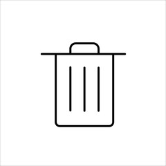 trash bin icon icon on white background