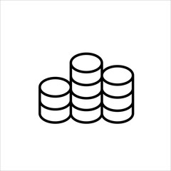 coins icon on white background