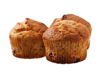 Fruit cakes isolated on white background