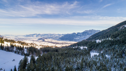 Fototapeta na wymiar Swiss Winter - Snowy mountains