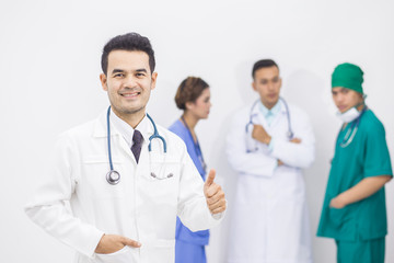 Fototapeta premium Doctor portrait, team concept, isolated on white background.