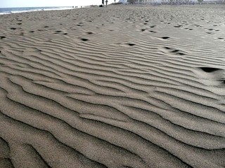 Riffeln Muster am Strand von Lanzarote