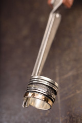 Handmade silver spinner ring_the workshop collection