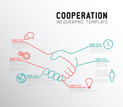 Vector Infographic cooperation template