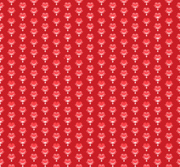  Bleeding heart flowers. Seamless pattern. Vector illustration.