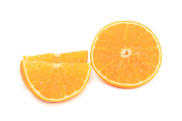 Fototapeta na wymiar Fresh oranges isolated on white background.