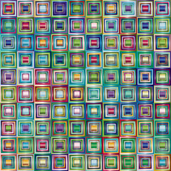 Very colorful series of squares or pixels in all the colors of the spectrum, from light to dark.