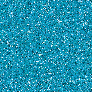 Seamless bright blue glitter texture. Shimmer background.