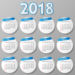 Calendar design. Vector illustration.