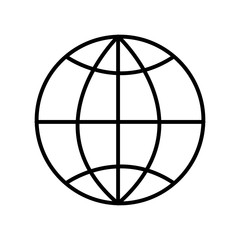 Globe earth icons on white background