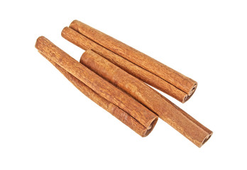 Cinnamon sticks isolated on white background