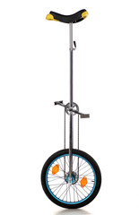 unicycle on a white background