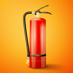 Obraz premium Red Fire extinguisher