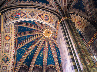 Decorated ceiling of the Interior of the Basilica of Saint Antho