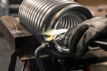 Braze welding process.