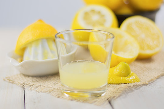 A glass of sqeezed lemon juice.