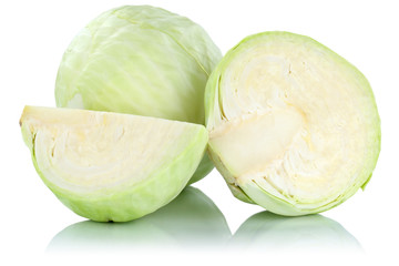 Weißkohl Weißkraut Kraut frisch geschnitten Gemüse Freistelle