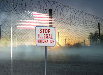 Stop illegal immigration sign